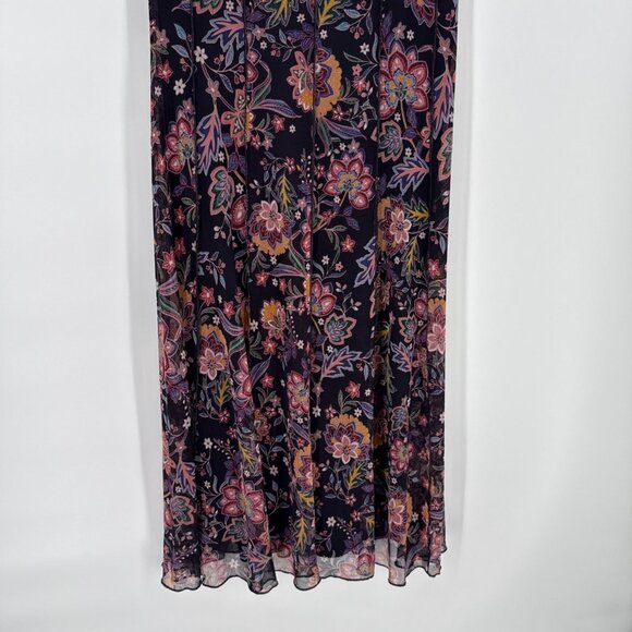 New Connected Womens Size 10 Floral Sleeveless Chiffon Midi Dress Work Career - Picture 9 of 13